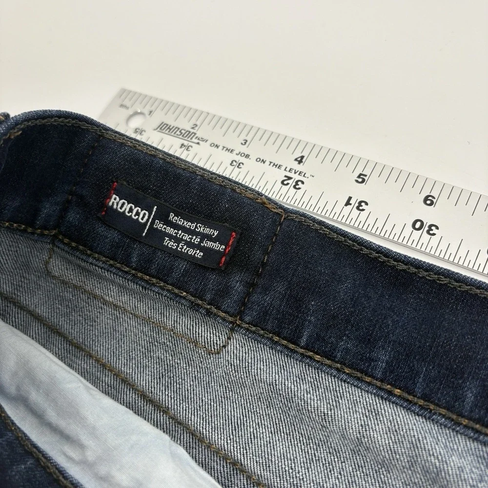 True Religion Rocco Relaxed Skinny Jeans Mens 36x33 Dark Wash Stretch USA Made